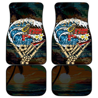 Aloha Hawaii Surfing Skull Car Mats Shaka Skeleton Ride The Waves - Wonder Print Shop