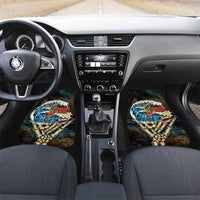 Aloha Hawaii Surfing Skull Car Mats Shaka Skeleton Ride The Waves - Wonder Print Shop