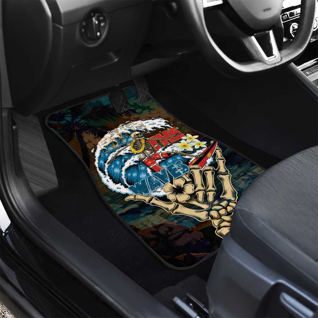 Aloha Hawaii Surfing Skull Car Mats Shaka Skeleton Ride The Waves - Wonder Print Shop