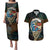 Aloha Hawaii Surfing Skull Couples Matching Puletasi and Hawaiian Shirt Shaka Skeleton Ride The Waves - Wonder Print Shop