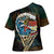 Aloha Hawaii Surfing Skull Cross Shoulder Shirt Shaka Skeleton Ride The Waves - Wonder Print Shop