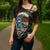 Aloha Hawaii Surfing Skull Cross Shoulder Shirt Shaka Skeleton Ride The Waves - Wonder Print Shop