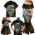 Aloha Hawaii Surfing Skull Family Matching Mermaid Dress and Hawaiian Shirt Shaka Skeleton Ride The Waves - Wonder Print Shop