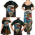 Aloha Hawaii Surfing Skull Family Matching Summer Maxi Dress and Hawaiian Shirt Shaka Skeleton Ride The Waves - Wonder Print Shop
