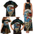 Aloha Hawaii Surfing Skull Family Matching Tank Maxi Dress and Hawaiian Shirt Shaka Skeleton Ride The Waves - Wonder Print Shop