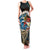 Aloha Hawaii Surfing Skull Family Matching Tank Maxi Dress and Hawaiian Shirt Shaka Skeleton Ride The Waves - Wonder Print Shop