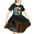 Aloha Hawaii Surfing Skull Kid Short Sleeve Dress Shaka Skeleton Ride The Waves - Wonder Print Shop