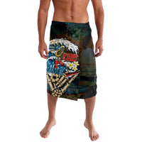 Aloha Hawaii Surfing Skull Lavalava Shaka Skeleton Ride The Waves - Wonder Print Shop
