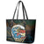 Aloha Hawaii Surfing Skull Leather Tote Bag Shaka Skeleton Ride The Waves - Wonder Print Shop
