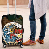 Aloha Hawaii Surfing Skull Luggage Cover Shaka Skeleton Ride The Waves - Wonder Print Shop