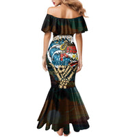 Aloha Hawaii Surfing Skull Mermaid Dress Shaka Skeleton Ride The Waves - Wonder Print Shop