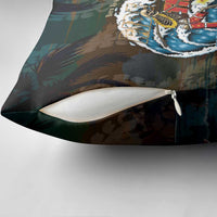 Aloha Hawaii Surfing Skull Pillow Cover Shaka Skeleton Ride The Waves - Wonder Print Shop