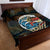 Aloha Hawaii Surfing Skull Quilt Bed Set Shaka Skeleton Ride The Waves - Wonder Print Shop
