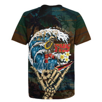 Aloha Hawaii Surfing Skull Rugby Jersey Shaka Skeleton Ride The Waves - Wonder Print Shop