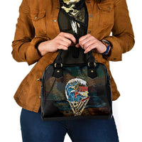 Aloha Hawaii Surfing Skull Shoulder Handbag Shaka Skeleton Ride The Waves - Wonder Print Shop