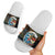 Aloha Hawaii Surfing Skull Slide Sandals Shaka Skeleton Ride The Waves - Wonder Print Shop