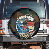 Aloha Hawaii Surfing Skull Spare Tire Cover Shaka Skeleton Ride The Waves - Wonder Print Shop
