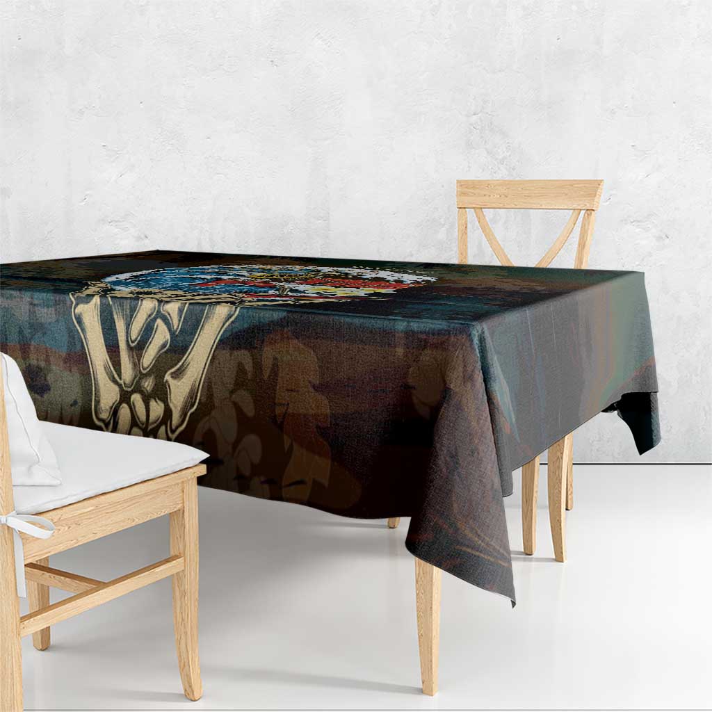 Aloha Hawaii Surfing Skull Tablecloth Shaka Skeleton Ride The Waves - Wonder Print Shop