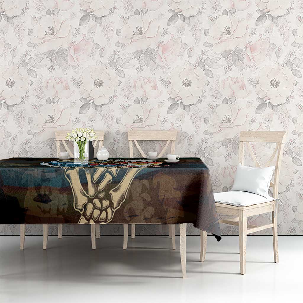 Aloha Hawaii Surfing Skull Tablecloth Shaka Skeleton Ride The Waves - Wonder Print Shop