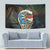 Aloha Hawaii Surfing Skull Tapestry Shaka Skeleton Ride The Waves - Wonder Print Shop