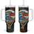 Aloha Hawaii Surfing Skull Tumbler With Handle Shaka Skeleton Ride The Waves - Wonder Print Shop