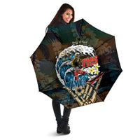 Aloha Hawaii Surfing Skull Umbrella Shaka Skeleton Ride The Waves - Wonder Print Shop