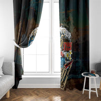 Aloha Hawaii Surfing Skull Window Curtain Shaka Skeleton Ride The Waves - Wonder Print Shop