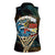 Aloha Hawaii Surfing Skull Women Sleeveless Polo Shirt Shaka Skeleton Ride The Waves - Wonder Print Shop