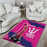 Barbados Royals Cricket Custom Area Rug 3rd Champions Trophy Proud - Pink - Wonder Print Shop