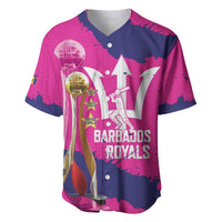 Barbados Royals Cricket Custom Baseball Jersey 3rd Champions Trophy Proud - Pink - Wonder Print Shop