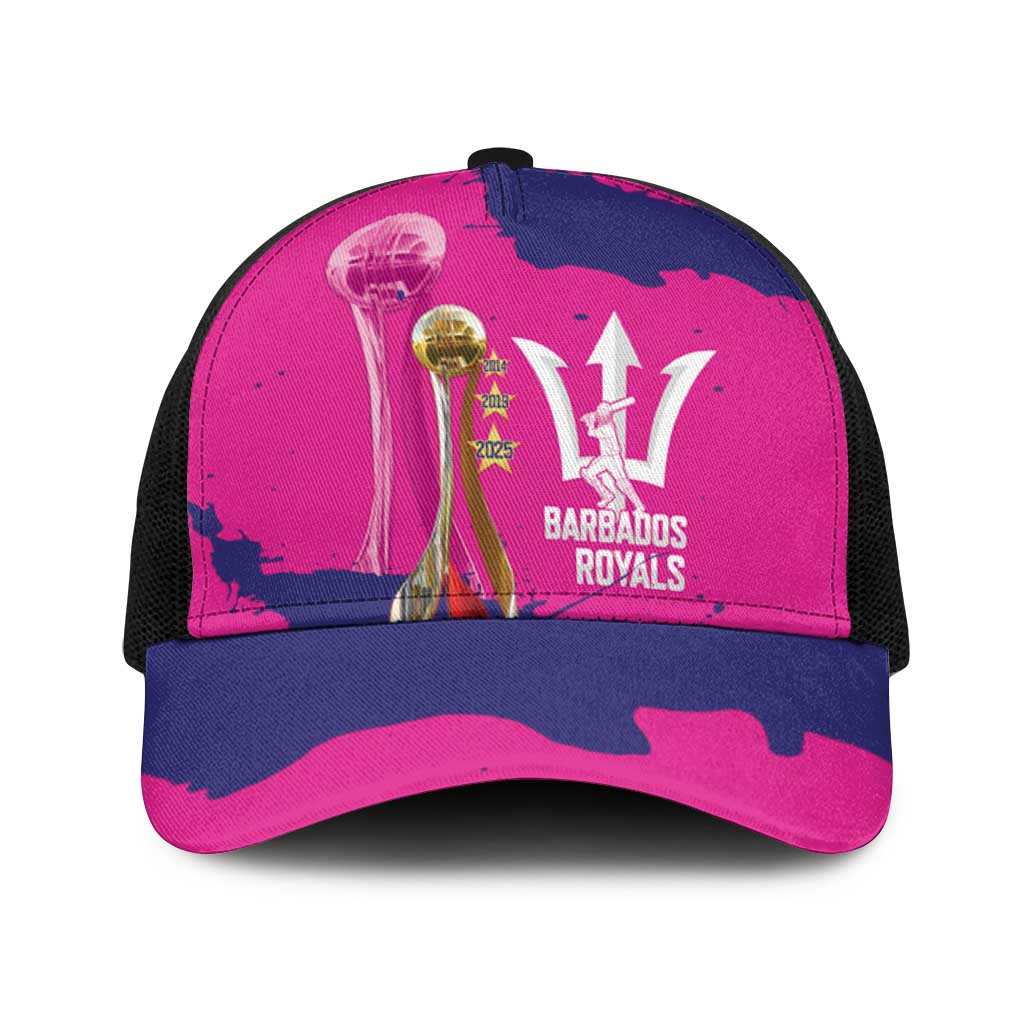 Barbados Royals Cricket Baseball Net Cap 3rd Champions Trophy Proud - Pink - Wonder Print Shop