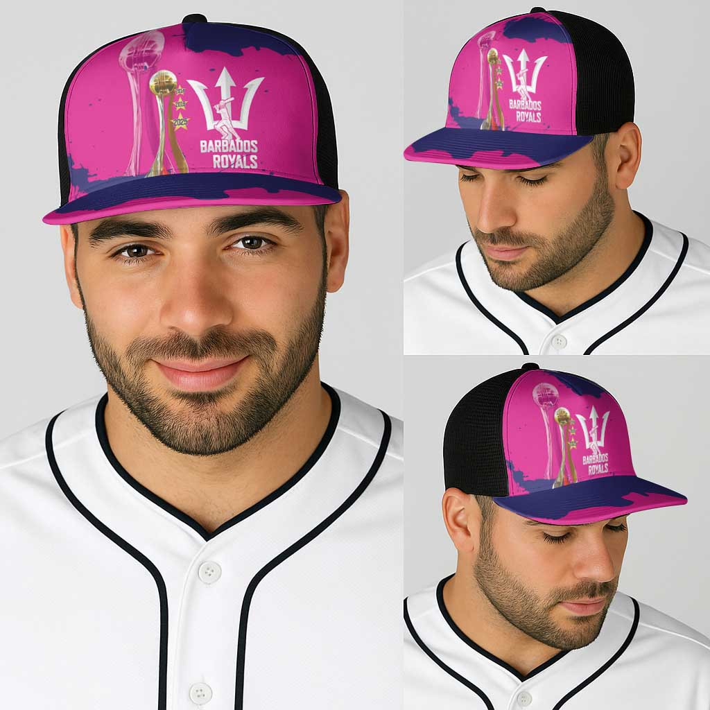 Barbados Royals Cricket Baseball Net Cap 3rd Champions Trophy Proud - Pink - Wonder Print Shop