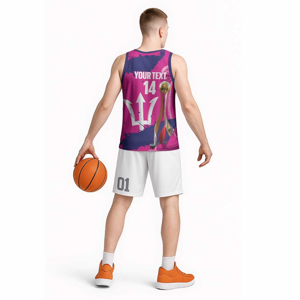 Barbados Royals Cricket Custom Basketball Jersey 3rd Champions Trophy Proud - Pink - Wonder Print Shop