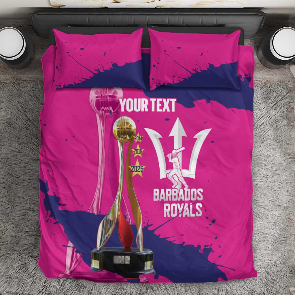 Barbados Royals Cricket Custom Bedding Set 3rd Champions Trophy Proud - Pink - Wonder Print Shop