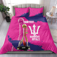 Barbados Royals Cricket Custom Bedding Set 3rd Champions Trophy Proud - Pink - Wonder Print Shop