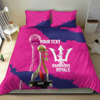 Barbados Royals Cricket Custom Bedding Set 3rd Champions Trophy Proud - Pink - Wonder Print Shop