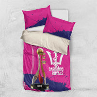 Barbados Royals Cricket Custom Bedding Set 3rd Champions Trophy Proud - Pink - Wonder Print Shop