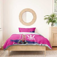 Barbados Royals Cricket Custom Bedding Set 3rd Champions Trophy Proud - Pink - Wonder Print Shop