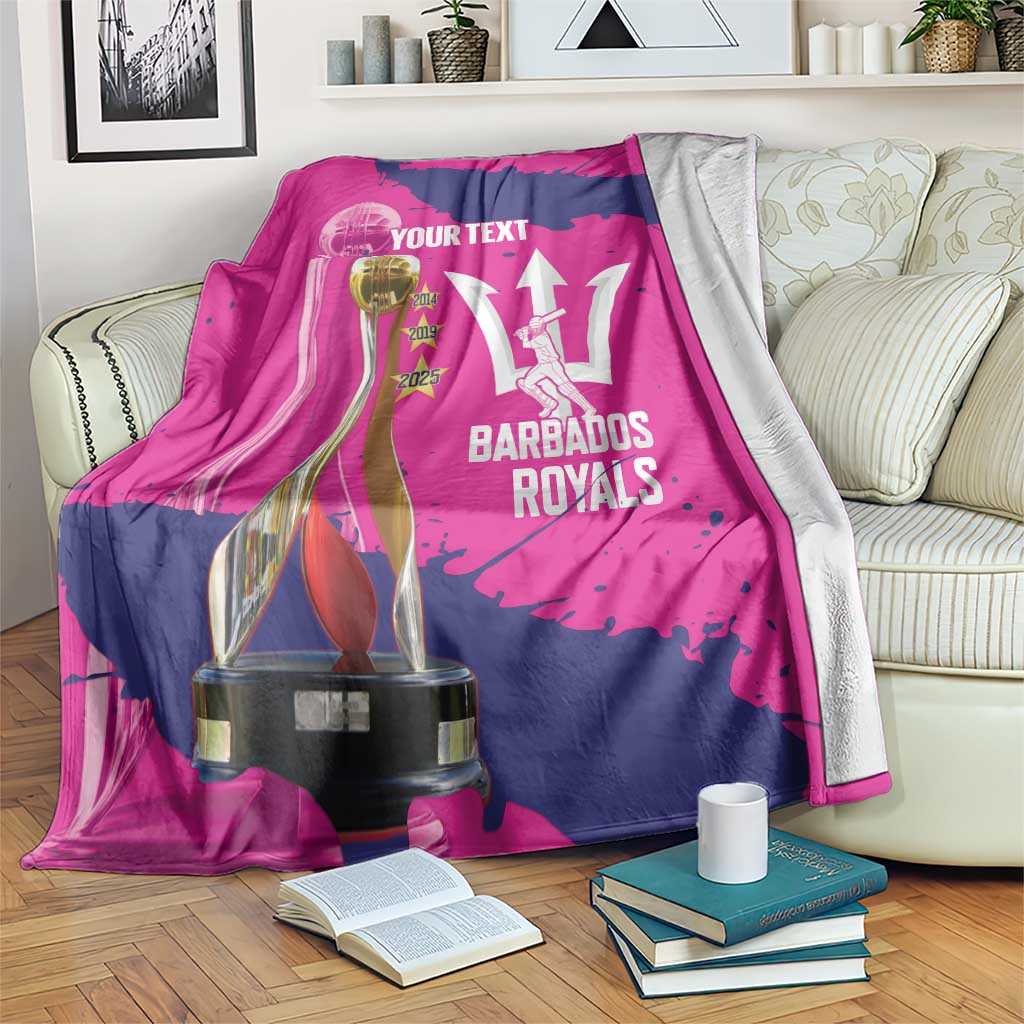 Barbados Royals Cricket Custom Blanket 3rd Champions Trophy Proud - Pink - Wonder Print Shop