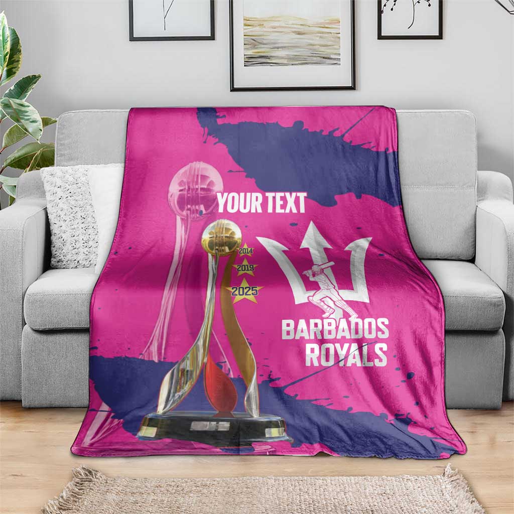 Barbados Royals Cricket Custom Blanket 3rd Champions Trophy Proud - Pink - Wonder Print Shop