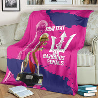 Barbados Royals Cricket Custom Blanket 3rd Champions Trophy Proud - Pink - Wonder Print Shop