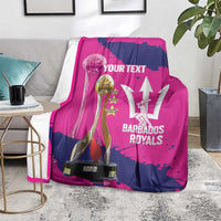 Barbados Royals Cricket Custom Blanket 3rd Champions Trophy Proud - Pink - Wonder Print Shop