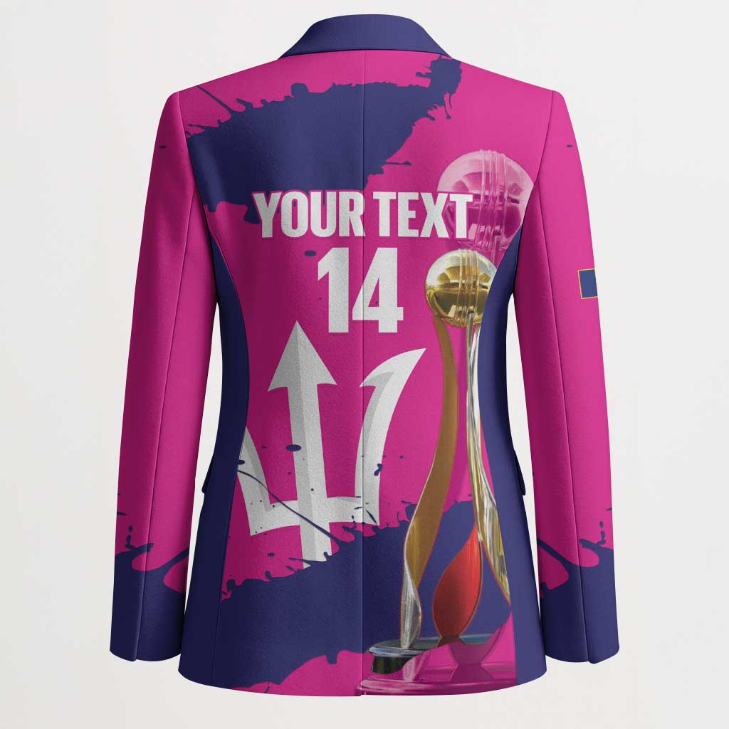 Barbados Royals Cricket Custom Blazer 3rd Champions Trophy Proud - Pink - Wonder Print Shop