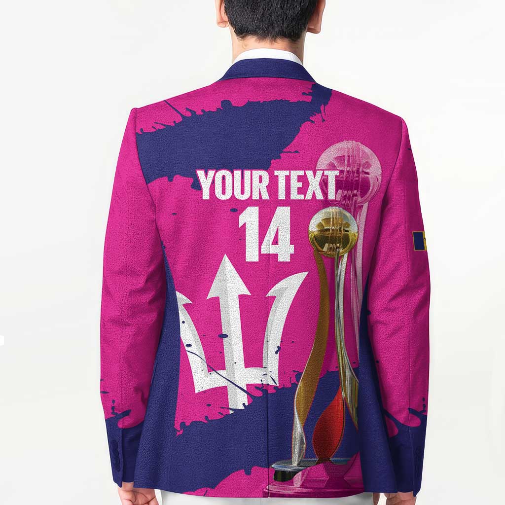 Barbados Royals Cricket Custom Blazer 3rd Champions Trophy Proud - Pink - Wonder Print Shop