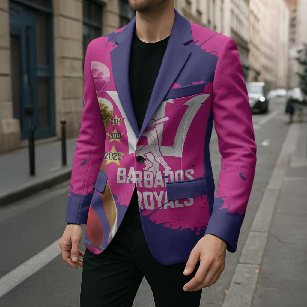 Barbados Royals Cricket Custom Blazer 3rd Champions Trophy Proud - Pink - Wonder Print Shop