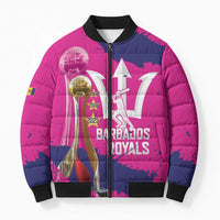 Barbados Royals Cricket Custom Bomber Puffer Jacket 3rd Champions Trophy Proud - Pink - Wonder Print Shop