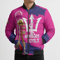 Barbados Royals Cricket Custom Bomber Puffer Jacket 3rd Champions Trophy Proud - Pink - Wonder Print Shop