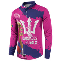Barbados Royals Cricket Custom Button Sweatshirt 3rd Champions Trophy Proud - Pink - Wonder Print Shop