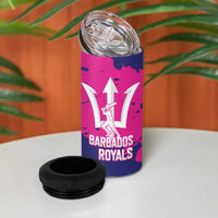 Barbados Royals Cricket Custom 4 in 1 Can Cooler Tumbler 3rd Champions Trophy Proud - Pink - Wonder Print Shop