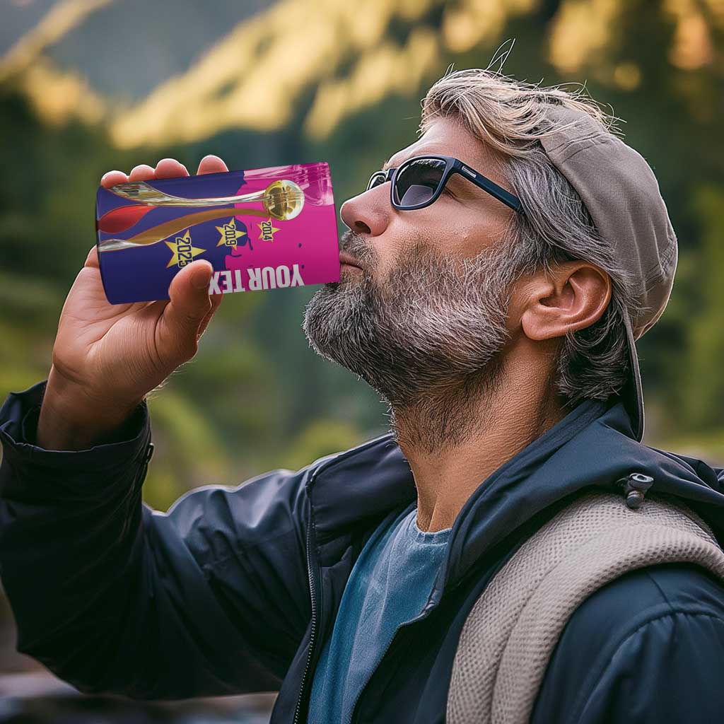 Barbados Royals Cricket Custom 4 in 1 Can Cooler Tumbler 3rd Champions Trophy Proud - Pink - Wonder Print Shop